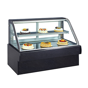 low temperature glass cake vending showcase see through for bakery